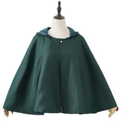 [Brand New] [COSSA] Attack on Titan Cape with Hood Survey Corps Wings of Freedom Costume Halloween Cosplay School Festival (M) 0