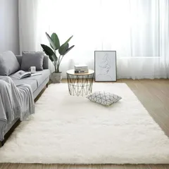 【新着商品】ラグマット ROCYJULIN カーペット アイボリー 120x160cm 約1.5畳