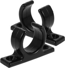 【特価商品】32mm対応 2個セット パドルクリップ ボート パドルホルダー ナイロン製 カヤック 艤装 マリン カヌー LIOOBO オール固定 パイプクランプ ブラック