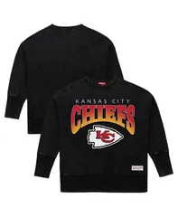 ミッチェルネス レディース アウター パーカー・スウェット クルーネック シャツ Mitchell Ness Womens Blackansas City Chiefs Delineate Miner