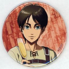 [Used] Badges and Pins Eren Yeager(Newly drawn illustration) φ76mm can badge "DMM Scratch!Attack Titan"E-1 Award"