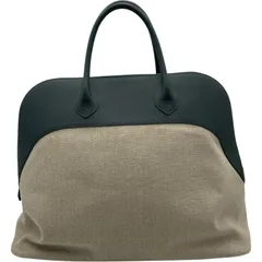 エルメス HERMES ボリード リラックス45 C刻印 ヴェールシプレス シルバー金具 トワルドゥキャンプ/エバーカラー メンズ ハンドバッグ