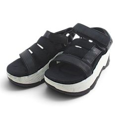 テバ Teva ZAMORA ザモラ 厚底レザーサンダル ブラック 黒 23cm