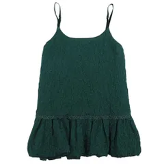 美品 leur logette ルールロジェット 23aw Frappe taffeta tops フラッペタフタトップス ノースリーブ チュニック ペプラム 1 緑 レディース 古着 中古 USED