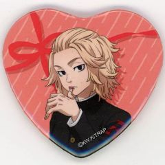 [Used] Badge/Pin: Manjiro Sano (Regular) "Tokyo Revengers POP UP STORE in Tokyu Hands Trading Heart Can Badge Glasses"