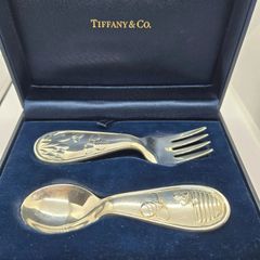 Tiffany & Co. シルバー925 ベビー用 スプーン&フォーク 2点セット BOX