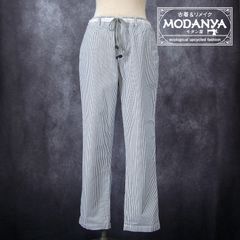 ［hu0555］ギャップ GAP GIRL FRIEND KHAKI ヒッコリーワイドパンツ　10