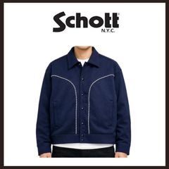 美品 Schott ウエスタン ジャージ ジャケット ブラック XL ショット