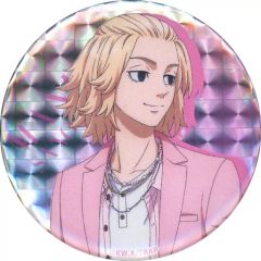 [Used] Badge/Pin: Manjiro Sano (Color/Hologram) Can Badge "Tokyo Revengers Can! Badge Lottery with Prizes Sakura Suit ver."