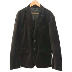 シップスジェットブルー SHIPS JET BLUE テーラードジャケット 上着 ベロア 長袖 ダークグレー M /CR