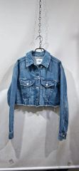 ZARA】ザラ M-L Z1975 レースデニムショートジャケット Gジャン - メルカリ