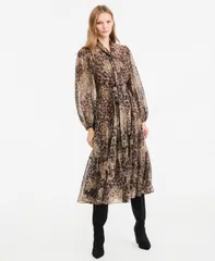 コビーハルペリン レディース トップス ワンピース ティアード シフォン ミディ 長袖 Kobi Halperin Womens Ariana LongSleeve Tie red Midi Chif