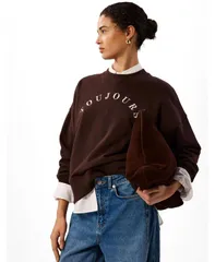 ホイッスルズ レディース アウター パーカー・スウェット クルーネック シャツ ロゴ Whistles Womens Toujours Logo RelaxedFit Crewneck Sweatsh