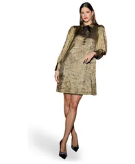 ユミキム レディース トップス シャツ Yumi Womens Luminous BowTie Shirt Dress Gold ゴールド