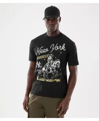 ニューエラ メンズ トップス Tシャツ New Era Mens Black New York Yankees Injection Lifestyle Urban Ranchwear TShirt B