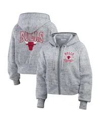 ウェア バイ エリン アンドルーズ レディース アウター パーカー・スウェット WEAR by Erin Andrews Womens Heather Gray Chicago Bullspeckle