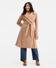 セセ レディース アウター コート CeCe Womens DoubleBreasted Belted Bow Back Coat Camel キャメル
