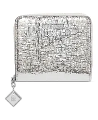 ナインウェスト レディース アクセサリー 財布 Nine West Kristina Zip Around Card Slots Wallet Silver シルバー