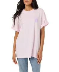 オニール レディース トップス シャツ コットン グラフィック ONeill Womens Heritage Daisy Oversized Graphicotton TShirt Pink ピンク