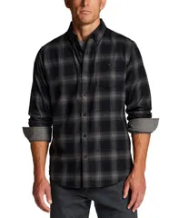 ウェザープルーフ メンズ トップス シャツ Weatherproof Vintage Mens ButtonFront Flannel Shirt Black Onyx ブラック