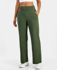 イデオロギー レディース ボトムス カジュアルパンツ ワイドレッグ IDeology Womenstudio Wide Leg Pants Macys Exclusive Seaweed