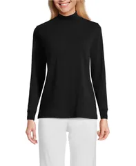 ランズエンド レディース トップス シャツ タートルネック トール コットン Lands End Womenschool Uniform Tall Relaxed Cotton Long Sleeve
