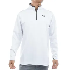【新品】 Oakley (オークリー) 長袖モックネックシャツ FOA408243 PLEASANT US L サイズ (日本 XL サイズ相当) LS MOCK 7.0 メンズ WHITE (ホワイト) ストレッチ 吸汗速乾 通気性
