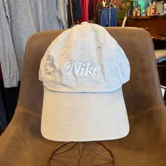 NIKE 小文字ロゴ 刺繍 キャップ ライトブルー 1972 コットン