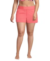 ランズエンド レディース ボトムス ハーフパンツ・ショーツ プラスサイズ ショートパンツ Lands End Plusize SunShade UPF 50 3 Board Shorts with P