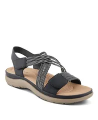 フレクサス レディース シューズ サンダル Flexus Womens Crossbeam Sport Sandal With Adjustable Strap Black ブラック