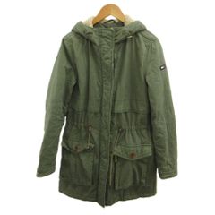 トミーヒルフィガー TOMMY HILFIGER フーデッドコート モッズコート ドローストリング S/P カーキ /KK ■ECD009