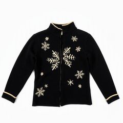 Brooks Brothers ブルックスブラザーズ 刺繍ジップニット L Agnes b風