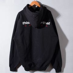 ディスイズネバーザット thisisneverthat パーカー L ブラック フーディー 両面プリント ストリート オーバーサイズ ビッグシルエット ヘビーウエイト 韓国 Y2K 古着 R707