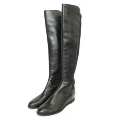 STUART WEITZMAN スチュアート ワイツマン 5050 レザー ロングブーツ サイズ35 22cm相当 ブラック レディース 秋 冬 中古 古着 USED 美品