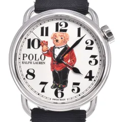 ラルフローレン RALPH LAUREN 472942830001 ポロベア ホワイト 自動巻き メンズ 美品 内箱・保証書付き 腕時計 I#150609