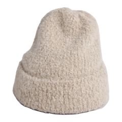 極美品 ザ ロウ THE ROW 帽子 Pavir ビーニー ニットキャップ イタリア製 メンズ M/L カシミヤ アルパカ グレージュ