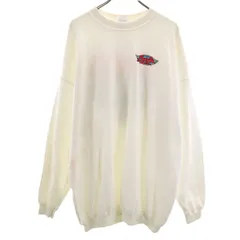 GILDAN ギルダン 長袖 スウェット トレーナー XXXL ホワイト ビッグサイズ メンズ 古着