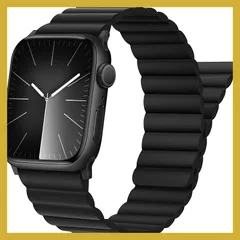 シリコン磁気アップルウォッチ バンド コンパチブル Apple Watch 49mm 46mm 45mm 44mm 42mm Ultra 3 2 1 シリーズ 11 10 9 8 7 6 5 4 3 2 1 SE 、強力な磁気閉鎖を備えた調整可能なバンド iW