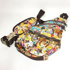 レスポートサック トキドキ コラボ ボディバッグ ワンショルダー 総柄 チャーム付　KG320