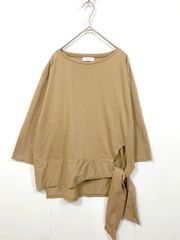 BEAUTY & YOUTH ビューティ&ユース ユナイテッドアローズ 1612-222-4475 コットンヘムノットディテール カットソー 茶 ■■ レディース