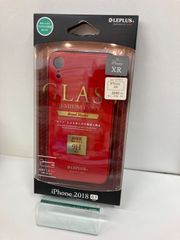 〇iPhone XR 후면 유리 쉘 케이스 [SHELL GLASS PREMIUM] 레드 sss-27717 [F]