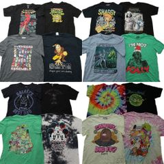 Used Clothing Wholesale Bulk Sale: Character T-Shirts, 16-Piece Set (Men's L)Key Mouse Spider-Man Teenage Mutant Ninja Turtles Used Clothing NG9642