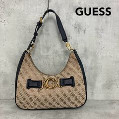 GUESS ゲス AVIANA Hobo アヴィアナ ホーボー ショルダーバッグ ハンドバッグ ワンショルダー トートバッグ モノグラム 総柄 ロゴ Gバックル バックル キャンバス 斜め掛け ベージュ ★ ■■