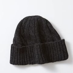 新品未使用 ロトト ROTOTO ウォッシャブルメリノケーブルワッチキャップ WASHABLE MERINO CABLE WATCH CAP ニット帽 チャコール Charcoal フリーサイズ 秋冬 R5149 管理番号：552A-1513