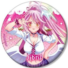 [Used] Badge/Pin: Jibril (Original Illustration, Gal School Uniform Ver.) 75mm Hologram Can Badge from "No Game No Life Zero POP UP SHOP in Marui"