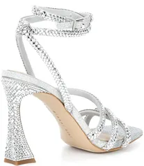 ジャンビニ レディース シューズ サンダル アンクル Gianni Bini Lelani Rhinestone Ankle Wrap Strappy Dressandalsilver シルバー