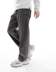 ジャック アンド ジョーンズ メンズ ボトムス デニムパンツ Jack Jones alex baggy jean in washed SQ734 ブラック
