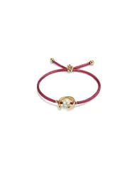 ウノデ 50 レディース アクセサリー ブレスレット・バングル・アンクレット UNOde50 Mauve Cord Pearl Bracelet GoldPink ピンク