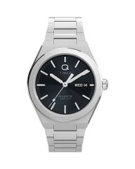 タイメックス レディース アクセサリー 腕時計 Tシャツ Q Timex Continental Day Date Stainlessteel Bracelet Watch 39mm Stainles