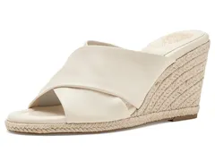 ヴィンスカムート レディース シューズ ヒール サンダル Vince Camuto Fisella Cross Band Espadrille Wedge Sandals Creamy White ホ